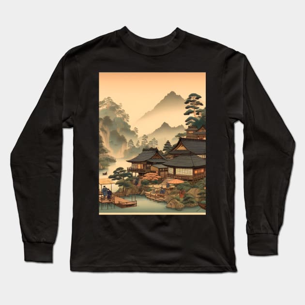 Japanese Art: Exploring Ancient Beauty and Modern Expression Long Sleeve T-Shirt by insaneLEDP